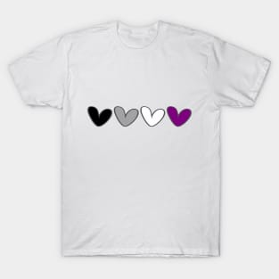 Asexual hearts flag T-Shirt